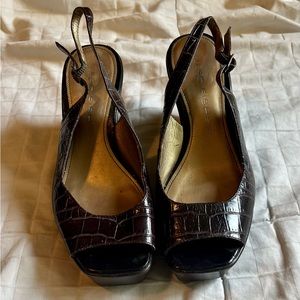 MARC FISHER  platform sling back sandal dressy